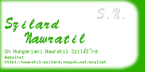 szilard nawratil business card